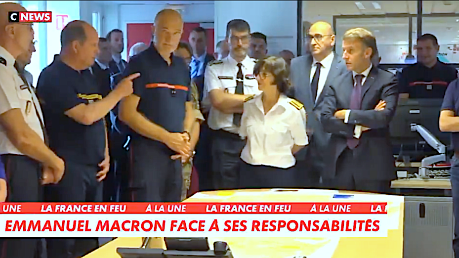 Bruno Lafon s'adressant au chef de l'État. Capture d'écran CNews.