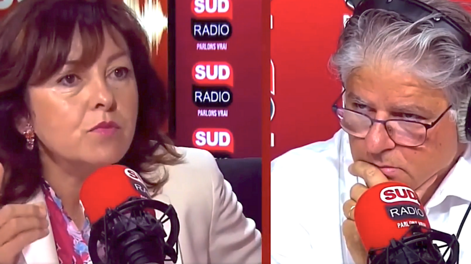 Capture d'écran Sud Radio.