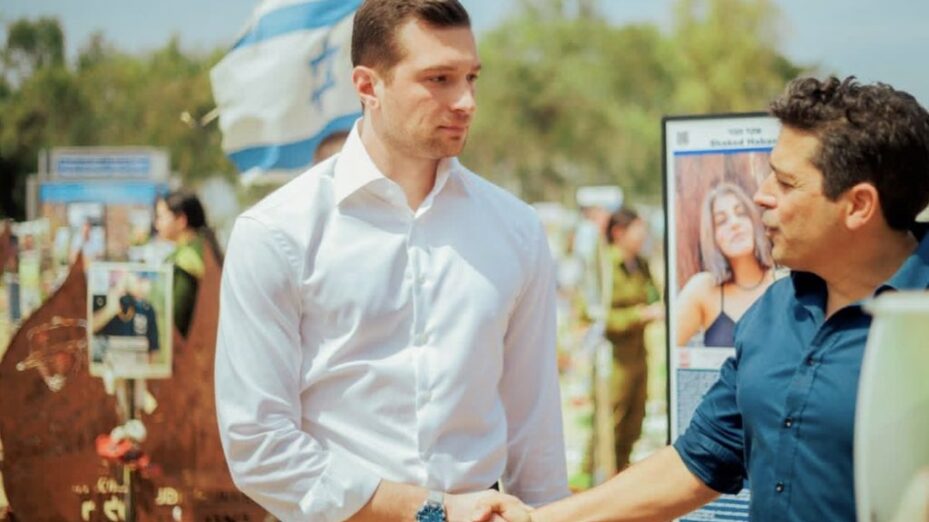 Jordan Bardella en Israël en 2025. @copie écran X