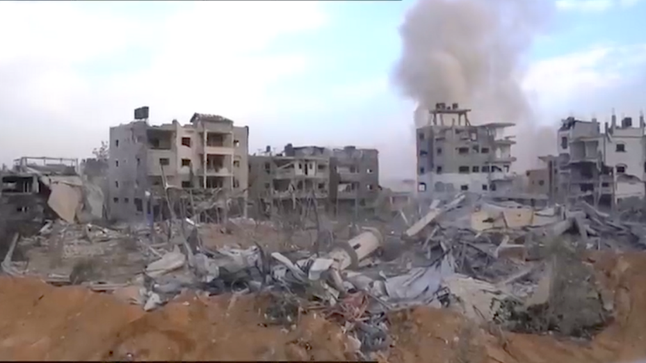 Combats dans la bande de Gaza. Capture d'écran LCI.