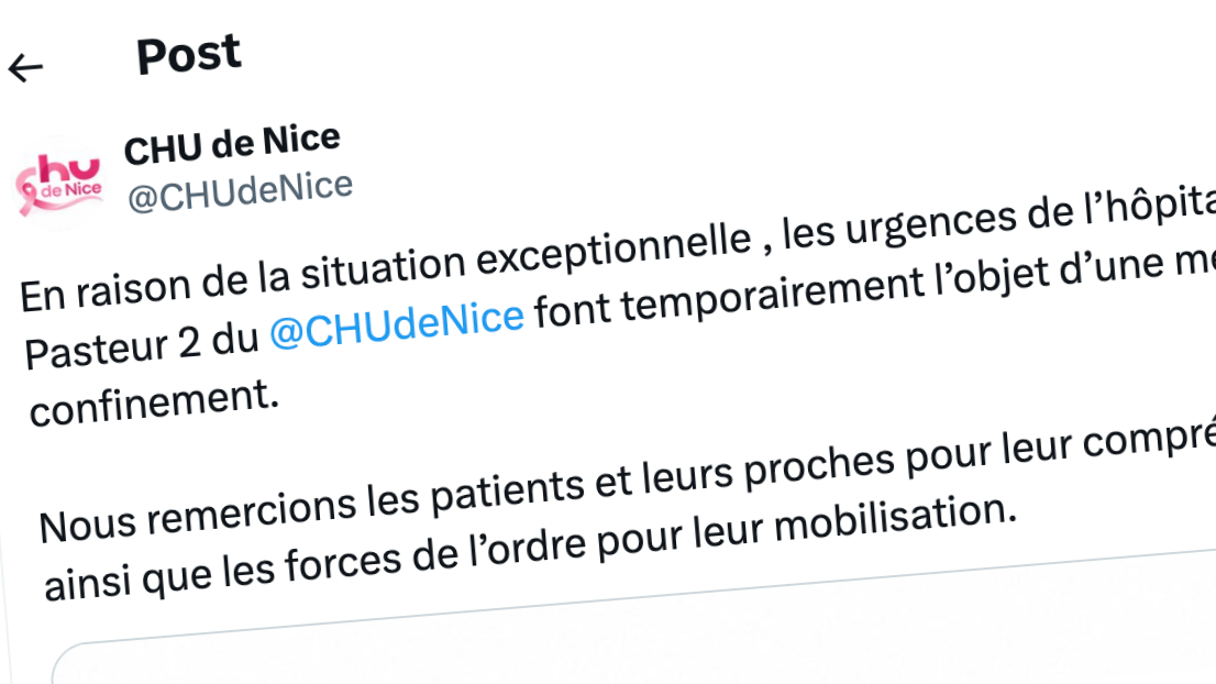[BRÈVE] Nice : un homme tué au couteau, les urgences de Pasteur confinées